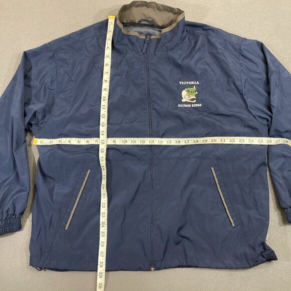 ECHL Victoria Salmon Kings Jacket Men's Size XL Blue Defunct Minor Hockey Team - Picture 7 of 7